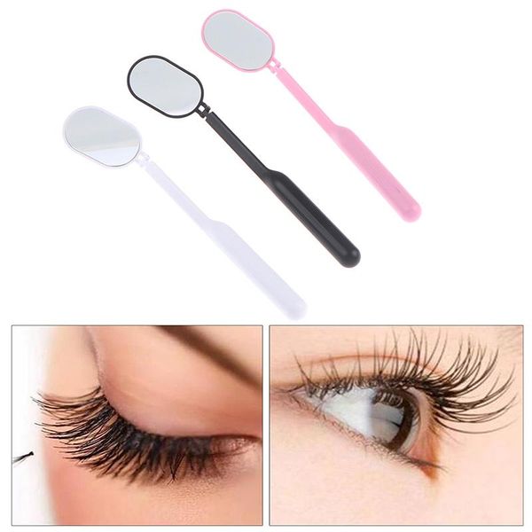 

false eyelashes 1pc magnifying checking eyelash extension grafting mirror acrylic handle plastic mouth oral makeup tool