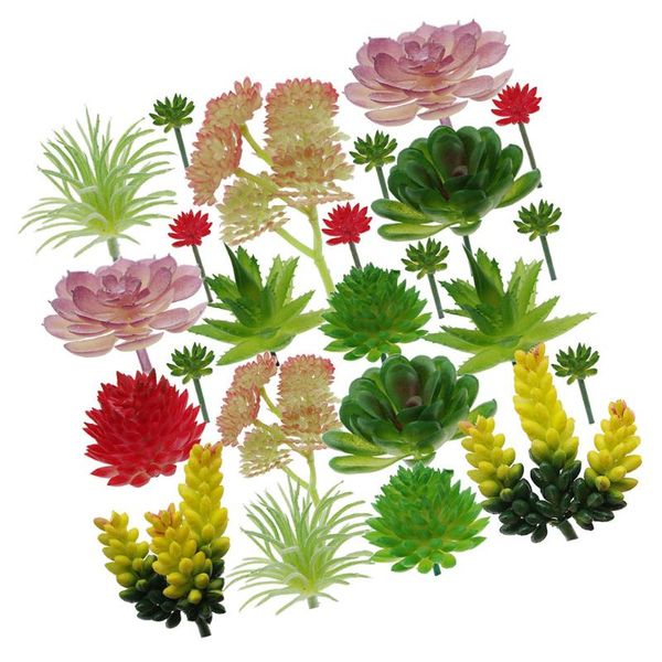 

decorative flowers & wreaths 24pcs diy plant wall artificial succulents imitated ornaments