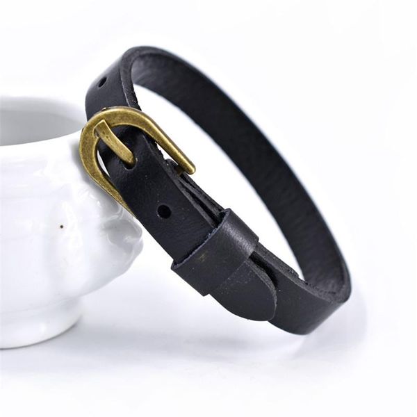 

charm bracelets factory price leather bracelet men simple strap belt wrist buckle korea jewelry pulseira masculina for women, Golden;silver