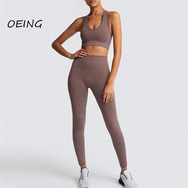 

yoga outfit entgoing seamless set 2 piece women workout clothes for