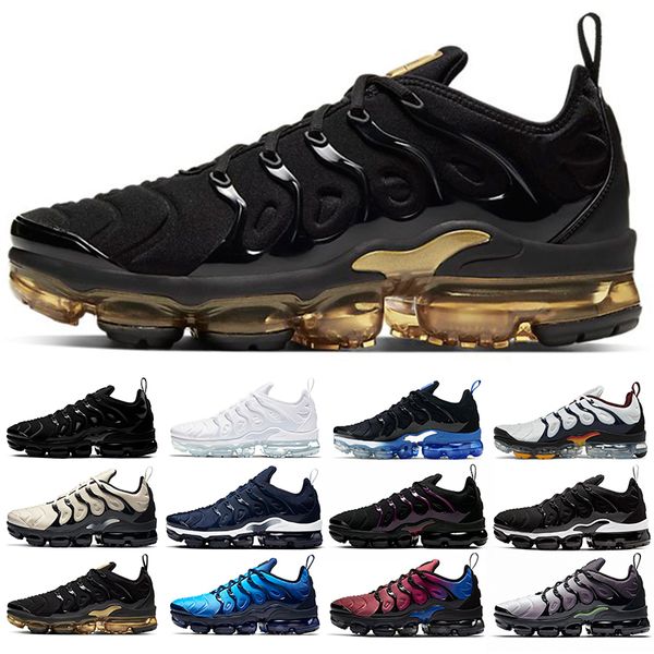 

tn plus men women running shoes triple black white orlando magic platinum midnight navy dmp neon mens trainers sports sneakers 36-47, White;red