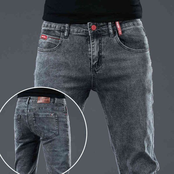 

men's jeans jeans 2021 spring and autumn fashion brand 's leggings slim fit elastic casual long pants men, Blue