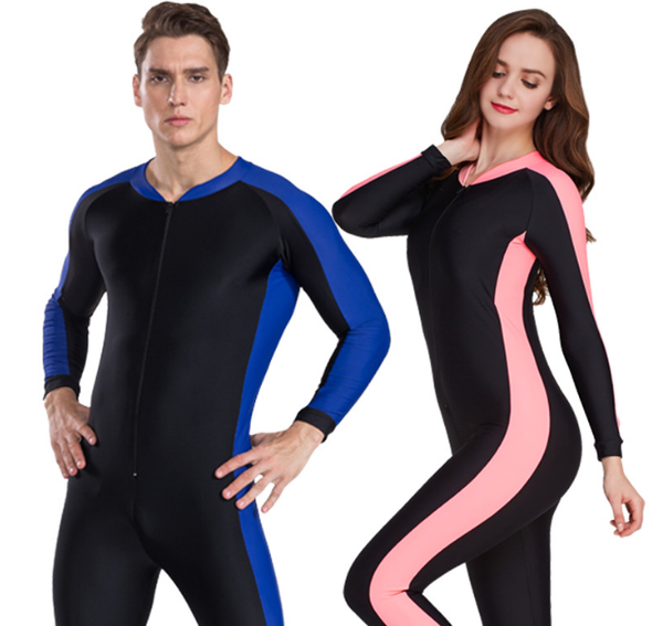 

women's swimwear sbart 2021 lycra diving wetsuit anti uv one piece rash guard long sleeve surf suit men women sun protection, White;black