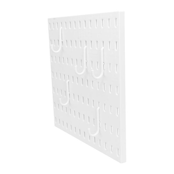 

hooks & rails 1 set of hole board storage rack kitchen bathroom wall (white)