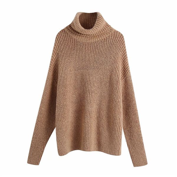 

women's sweaters evfer long knitted female pullover, turtleneck solid for fall, stylish chic, big leym, White;black
