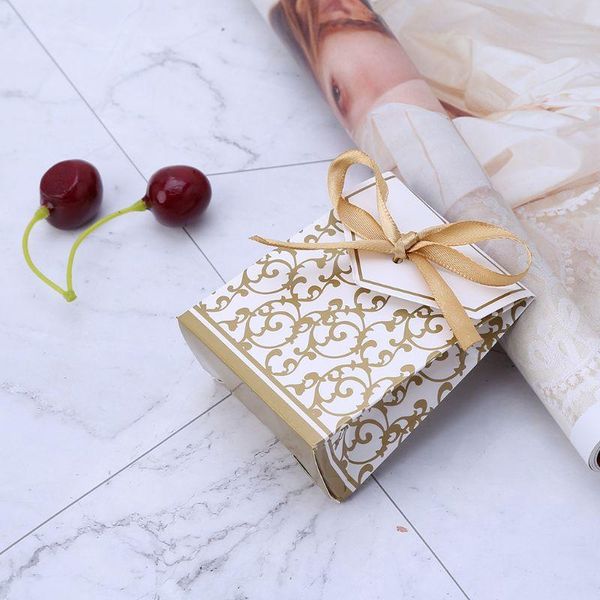 

gift wrap 1pc golden time silk ribbon bag paper wedding favor candy box