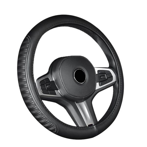

steering wheel covers pu leather protector anti slip car accessory 15inch solid interior all season auto cover styling universal soft