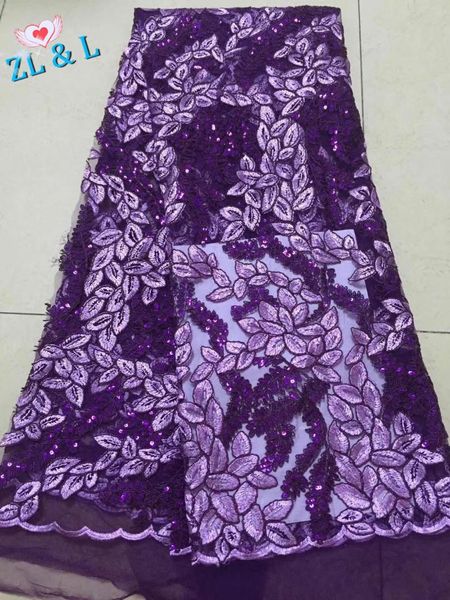 

ribbon beautiful sequins with leaves africa nigeria lace french net suitable for wedding dress skirt fabric 5 yards, Pink;blue