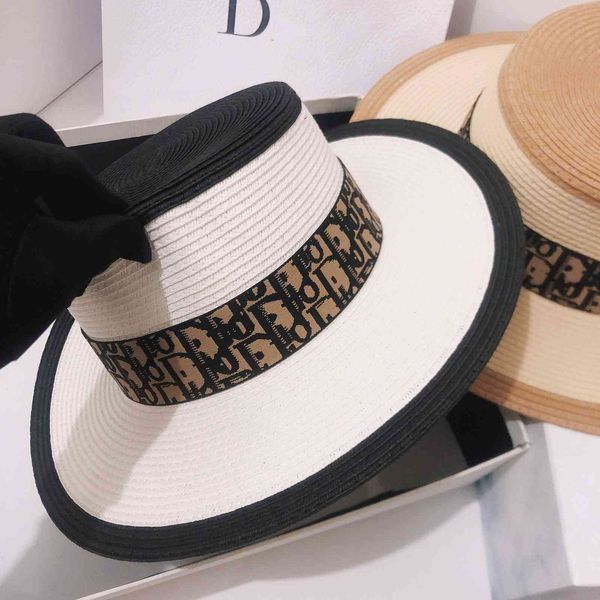 

fashionable letter color matching hat for summer travel, Black;white