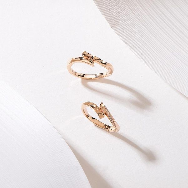 

his always her forever couple ring simple wedding engagement lovers rings valentine's present, Slivery;golden