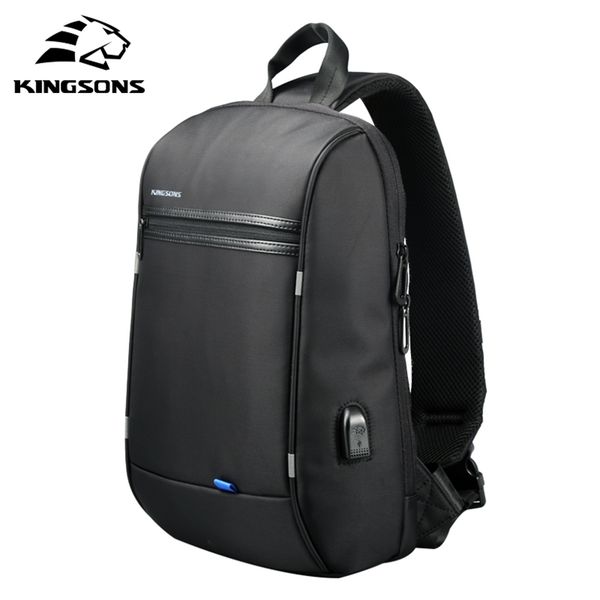 

kingsons 13'' waterproof single shoulder lapbackpack for men and women school bag computer travel business mochila 210825