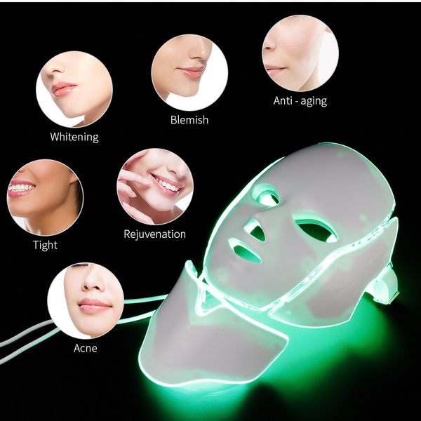 

7colorslightledfacialmaskwithneckskinrejuvenationfacecaretreatmentbeautyantiacnetherapywhiteningskincaretool raben