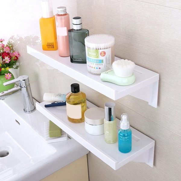 

bathroom storage & organization shelf suction cup rack wall organizer kitchen display shelves punch save space sep99