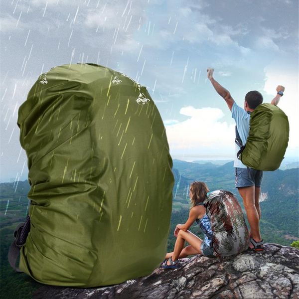 

outdoor bags 35 / 45l adjustable waterproof dustproof backpack rain cover portable ultralight shoulder protect tools hiking bag