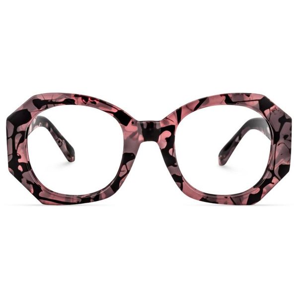 

fashion sunglasses frames zeelool retro geometric eyeglasses frame with non-prescription clear lens desire zop02010, Black