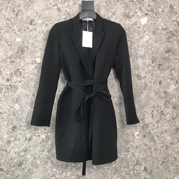 

women's jackets the 2021 belt coat 0906, Black;brown