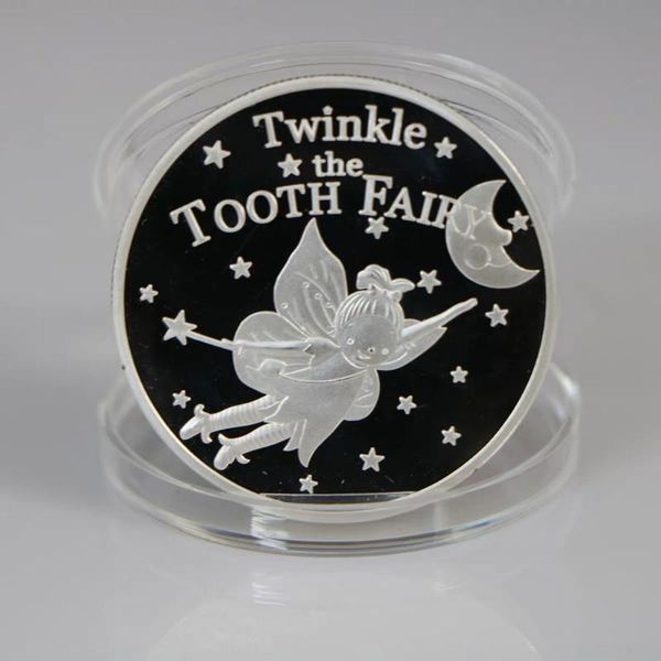 

party masks gold silver plated twinkle tooth fairy coin collection souvenir challenge art crafts children baby teeth growth gifts