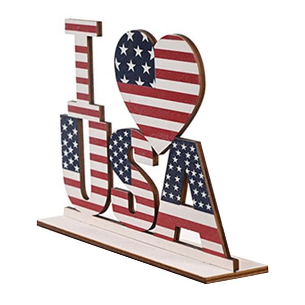 

decorative objects & figurines american independence day deskdisplay decorations wooden letters i love usa united states national july 4