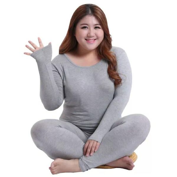 

men's tracksuits long sleeve women plus size thermal johns autumn solid warm underwear 3xl 4xl 5xl 90kg wear, Gray