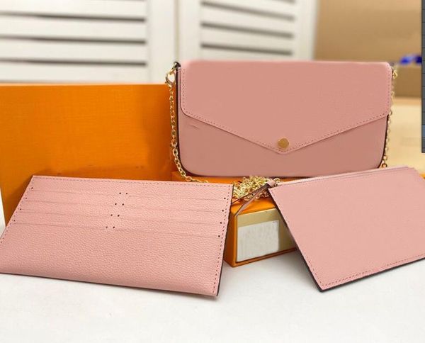 

womens clutch felicie pochette bags with box luxury designer handbag purses hobo 3 piece combination multi functiona wallet shoulder crossbo