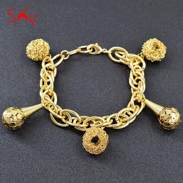 

charm bracelets sunny jewelry big bracelet for women hand chain link dubai fashion party wedding gift findings, Golden;silver