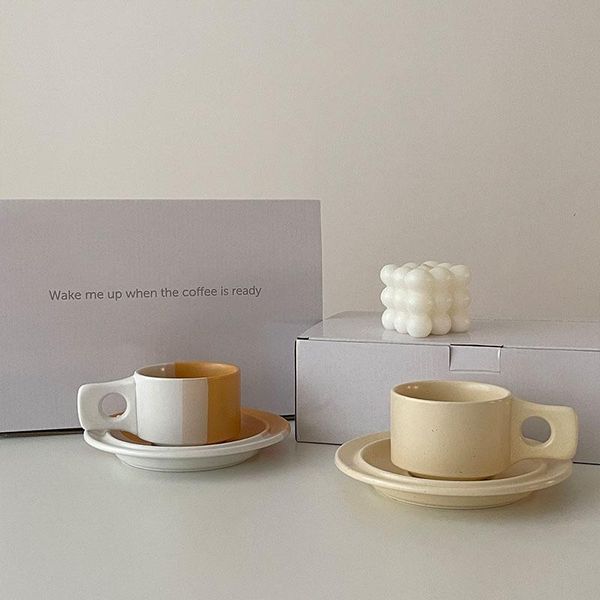 

cups & saucers cute modern nordic coffee cup funny ceramic fashion art european office breakfast filizanki do kawy drinkware bl50bd