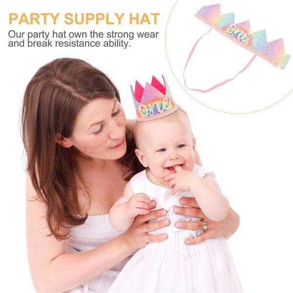 

party hats adorable baby birthday cap boys girls pricess crown number headband