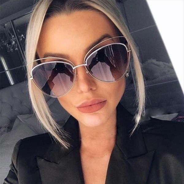 

fashion cat eye sunglasses womens sun uv400 brand design vintage shades female retro glasses oculos, White;black