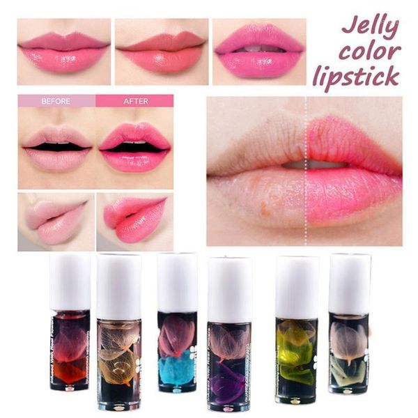 

crystal lipstick lips nutritious lip oil clear roller ball dried flowers essence long lasting moisturizing shiny gloss1