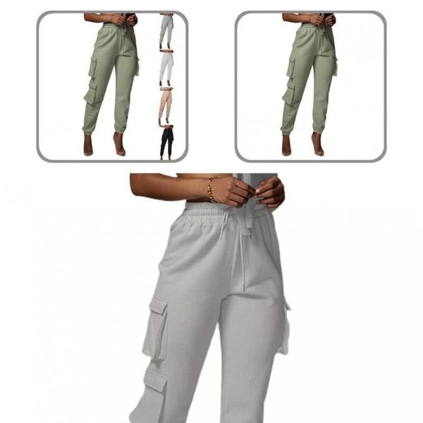 

women's pants & capris sporty drawstring pockets sweatpants lady for daily wear, Black;white