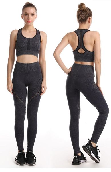 

yoga outfit women's tracksuit sportswear leggings for fitness female set gym wear quick-drying bra and trousers