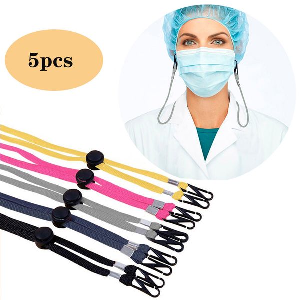 

5 adjustable random inch facial mask ear cord holder rope buckle extension djustable face mask accessible cord convenient safe