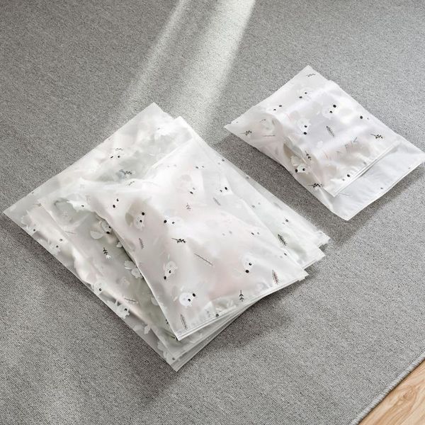 

storage bags frosted clothes vacuum for shoes makeup underwear zipper lock self seal wardrobe organization