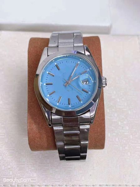 

men's factory classic wholesale fashion high-end generous waterproof calendar business casual male and female student couple watches, Slivery;brown