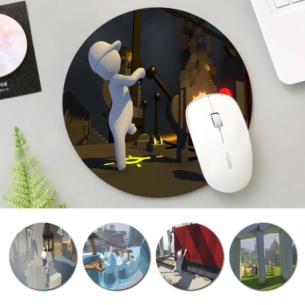 

mouse pads & wrist rests round human fall flat pad family lapgamer rubber mat mousepad desk gaming cup