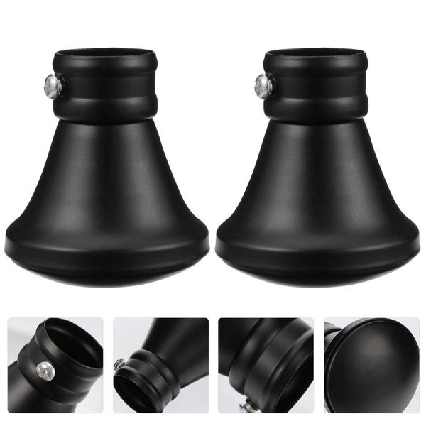 

curtain & drapes 2pcs rod finals decorative pole end window head plug