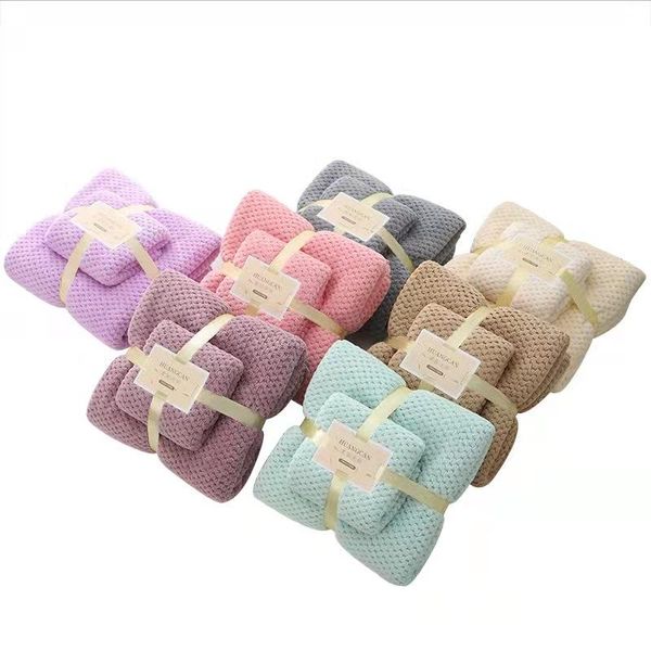 

towel pineapple-gra coral velvet storng absorbent bench 100%contton qualiy-2pc