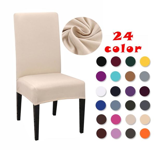 

1pc solid color chair cover removable stretch dining protection covers spandex universal wedding banquet el