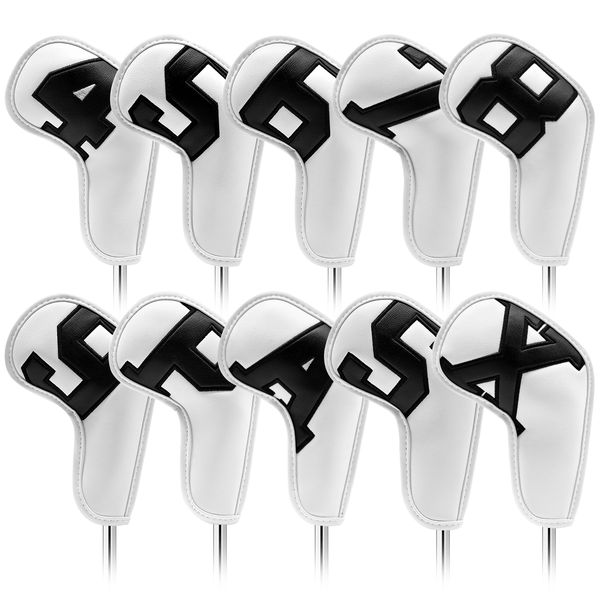 

10pcs / set golf headcover pu covers for ions club 6 options