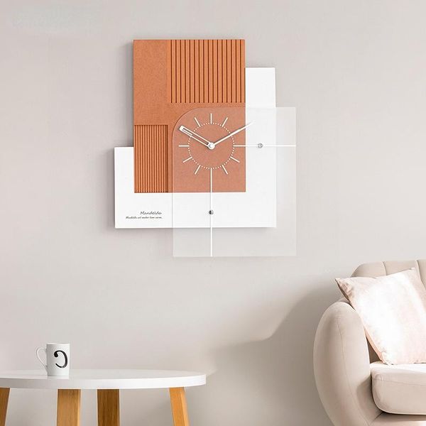 

wall clocks nordic light and decoration clock living room household modern contracted background me adornment digital