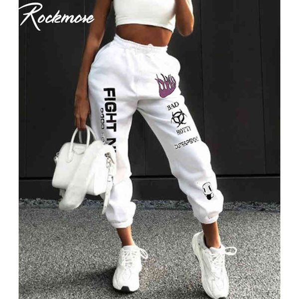 

women's pants & capris rockmore letter print sweatpants baggy women joggers harajuku wide leg pencil pant trousers loose high waist swe, Black;white
