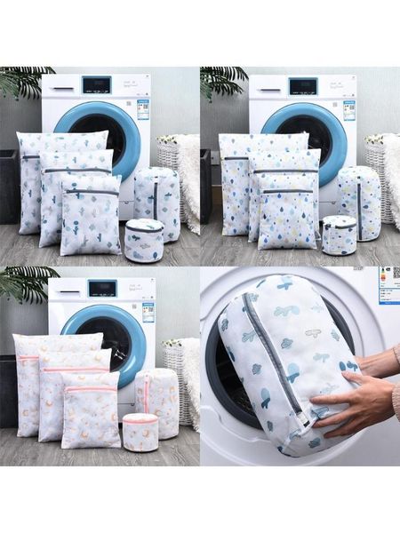 

6pcs laundry bags double layers thickened washing bag travel storage organizer 203f & organization