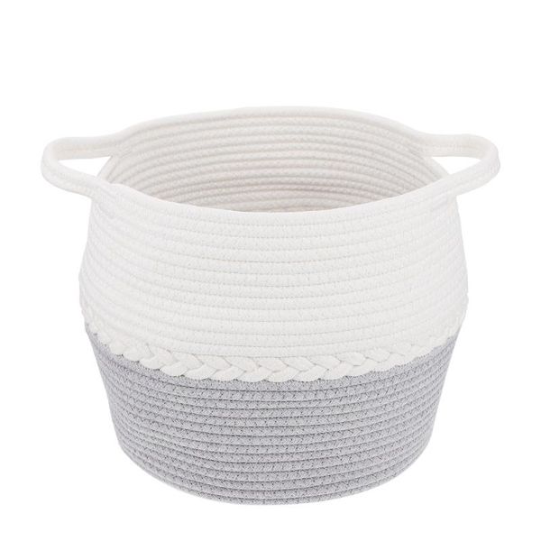 

storage baskets 1pc exquisite woven basket for home portable (white grey)