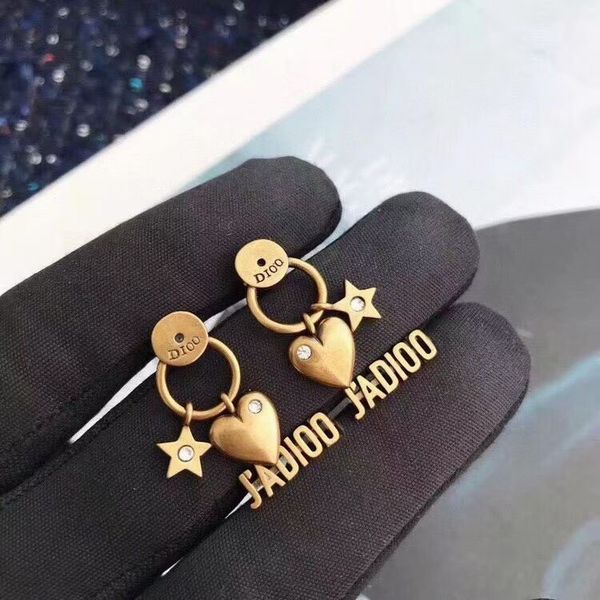 

70% off luxury jewelry dijia 2021 new geometric fashion letter stud brass material 7ybt, Golden