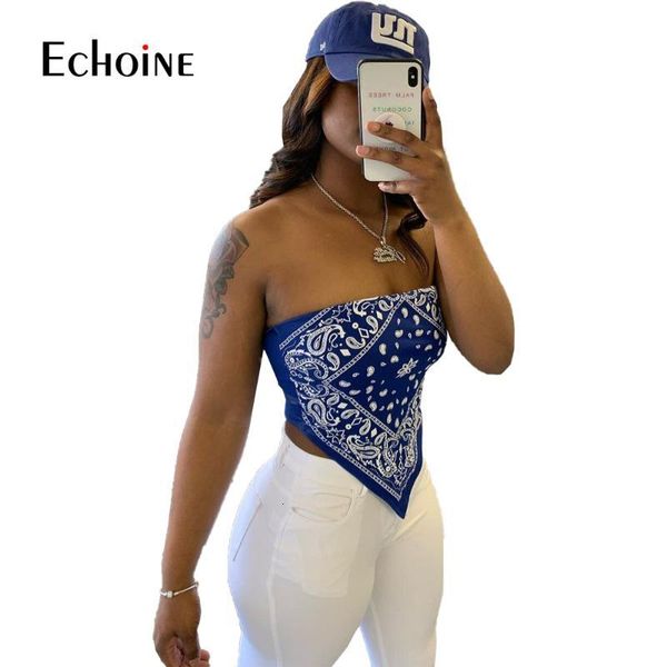 

women's t-shirt summer casual tshirts women strapless sleeveless bandana national print night club party slim vpg2, White