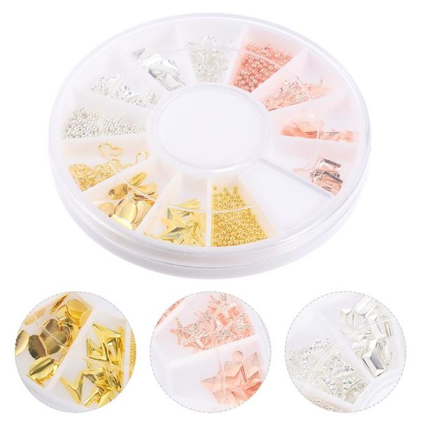 

nail drill & accessories 3 boxes alloy art charms decor manicure decal diy