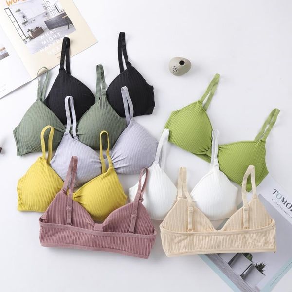 

bras 2021 bra push up for women wireless bralette lingerie seamless underwear soft comfort cotton brassiere, Red;black