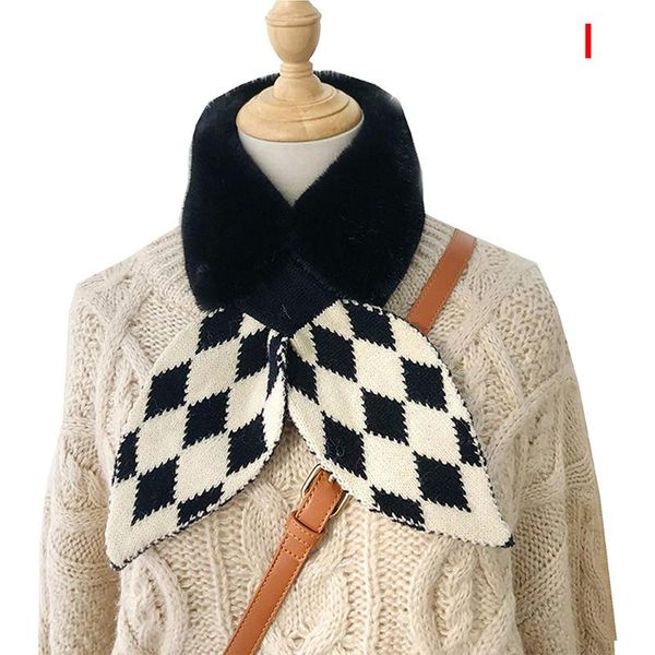 

scarves women's knitted scarf neckerchief women fashion thick warm plush neck collar for ladies fs99, Blue;gray