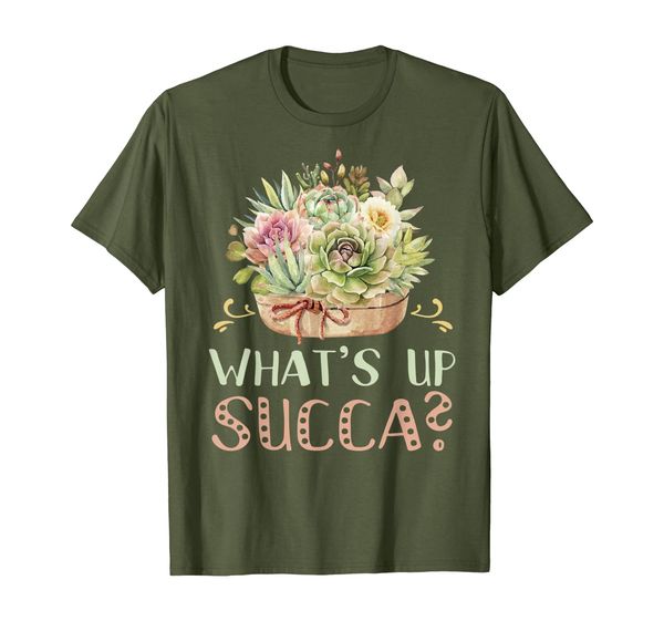 

succulent t-shirt funny cactus tee whats up succa gift, White;black
