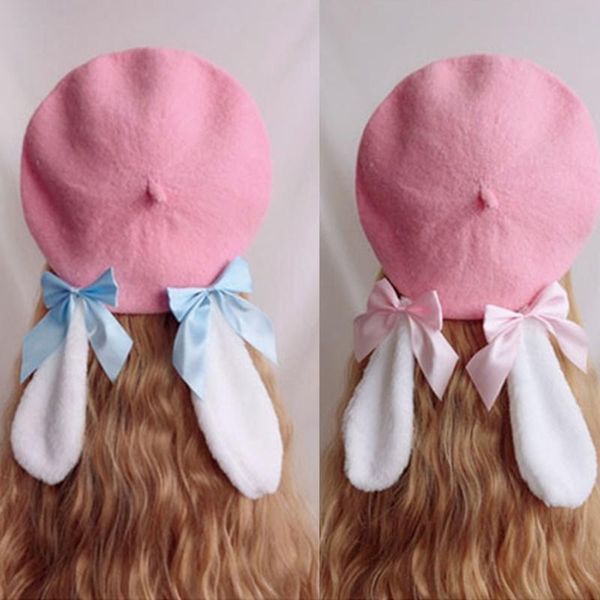 

beanies lightweight casual classic solid color wool beret for women gifts couples .